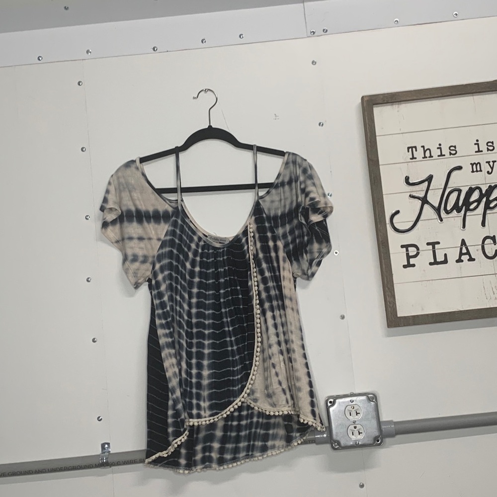 Mixit black and grey blouse